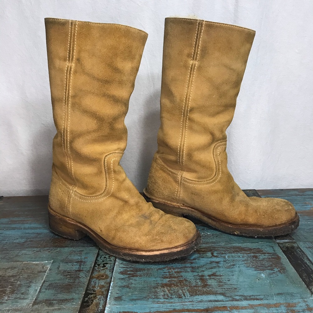 Frye Sherpa Lined Suede Boots with Gum Sole
